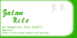 zalan mile business card